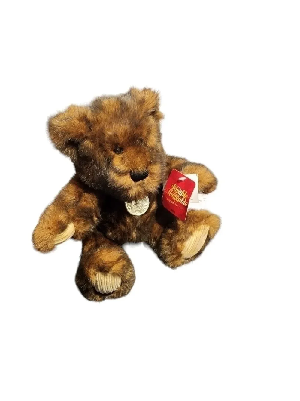 NOS Loveable Huggable Ltd Edtn #00 Brown Carmel plush stuffed bear Corduroy pads